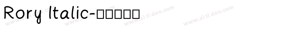 Rory Italic字体转换